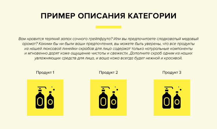 Пример описания категории интернет-магазина Пример описания категории интернет-магазина